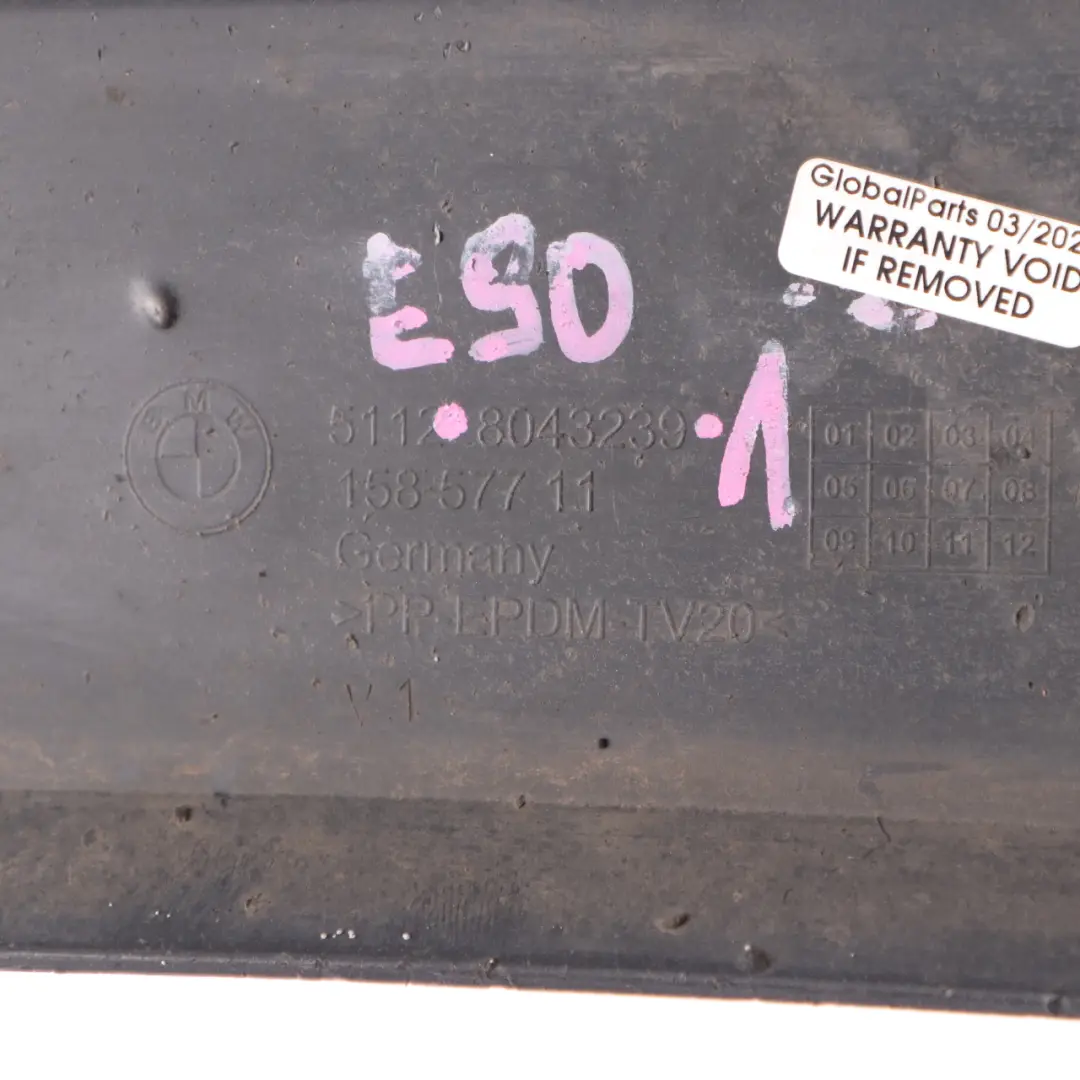 BMW E90 E91 M Sport Stossfänger Verkleidung Hinten Unten Blende - SKU 8043239-1 - Teilenummer 8043239