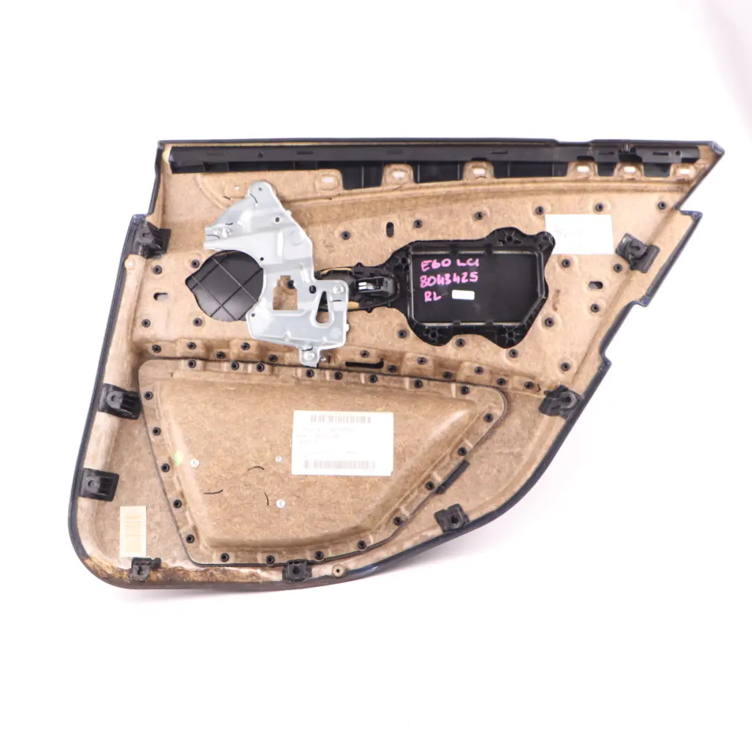Door Card E61 LCI Rear Left N/S Lining Trim Cloth Flashlight to BMW E60 LCI with Part number 8043425 BMW E60 LCI Door Card E61 LCI Rear Left N/S Lining Trim Cloth Flashlight - SKU 8043425 - Part number 8043425