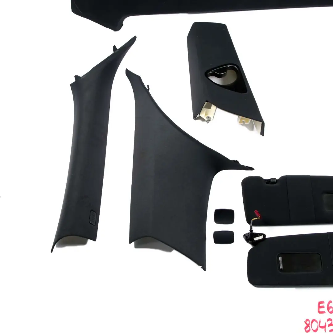 BMW 6 Series E63 LCI Headlining Roof Lining Black Trim + Pillars + Handles - SKU 8043874 - Part number 6982762