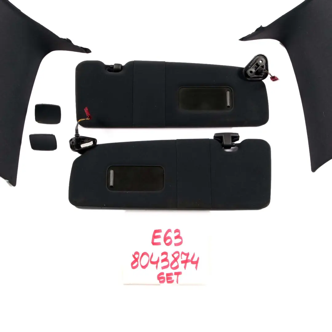 BMW 6 Series E63 LCI Headlining Roof Lining Black Trim + Pillars + Handles - SKU 8043874 - Part number 6982762