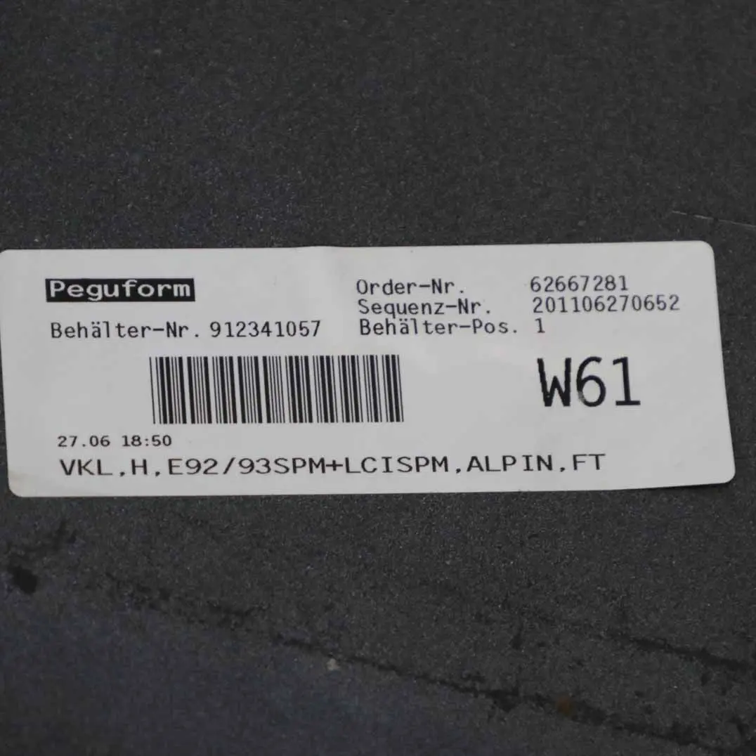 Bumper Coupe Convertible M Sport PDC Alpinweiss White - 300 to BMW E92 E93 Rear with Part number 8044934 BMW E92 E93 Rear Bumper Coupe Convertible M Sport PDC Alpinweiss White - 300 - SKU 8044934-AW1 - Part number 8044934