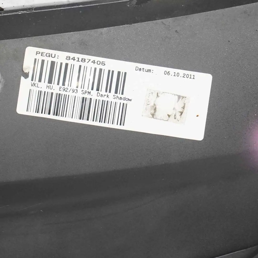 Bumper M Sport Trim Panel PDC Black Sapphire Metallic - 475 to BMW E92 E93 Rear with Part number 8044934 BMW E92 E93 Rear Bumper M Sport Trim Panel PDC Black Sapphire Metallic - 475 - SKU 8044934-BS8 - Part number 8044934