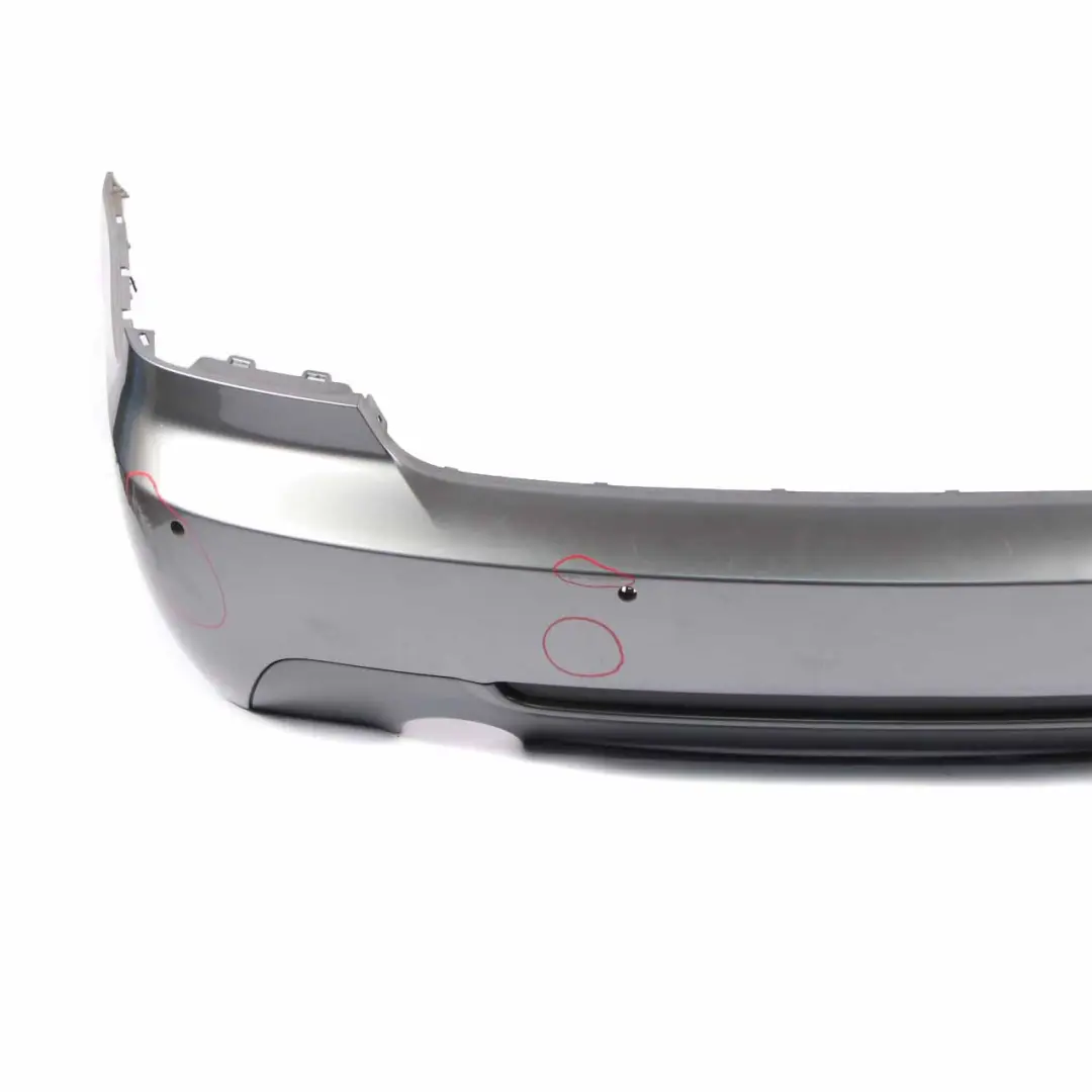 Bumper BMW E92 E93 335i 335d M Sport PDC Spacegrau Grey - A52 to Rear with Part number 8044934 Rear Bumper BMW E92 E93 335i 335d M Sport PDC Spacegrau Grey - A52 - SKU 8044934-SCG2 - Part number 8044934