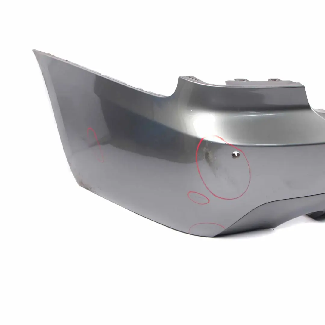 Bumper BMW E92 E93 335i 335d M Sport PDC Spacegrau Grey - A52 to Rear with Part number 8044934 Rear Bumper BMW E92 E93 335i 335d M Sport PDC Spacegrau Grey - A52 - SKU 8044934-SCG2 - Part number 8044934