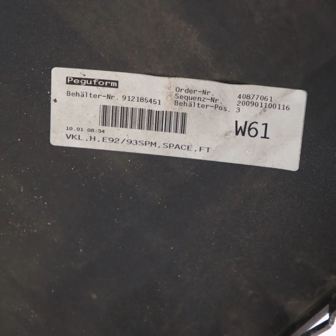 Bumper BMW E92 E93 335i 335d M Sport PDC Spacegrau Grey - A52 to Rear with Part number 8044934 Rear Bumper BMW E92 E93 335i 335d M Sport PDC Spacegrau Grey - A52 - SKU 8044934-SCG2 - Part number 8044934