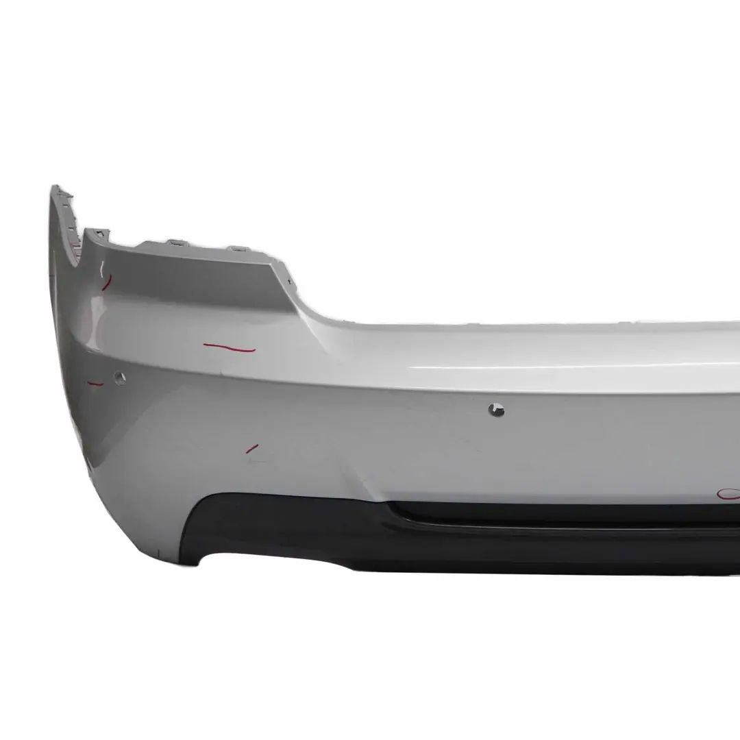 Bumper BMW E92 E93 M Sport PDC Titansilber Silver 354 to Rear with Part number 8044934 Rear Bumper BMW E92 E93 M Sport PDC Titansilber Silver 354 - SKU 8044934-TS6 - Part number 8044934