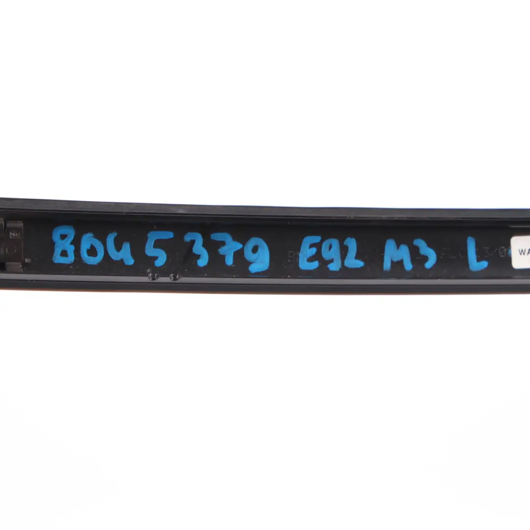 BMW E92 M3 Roof Moulding Left N/S Railing Trim Covering Gutter Strip Black - SKU 8045379 - Part number 8045379