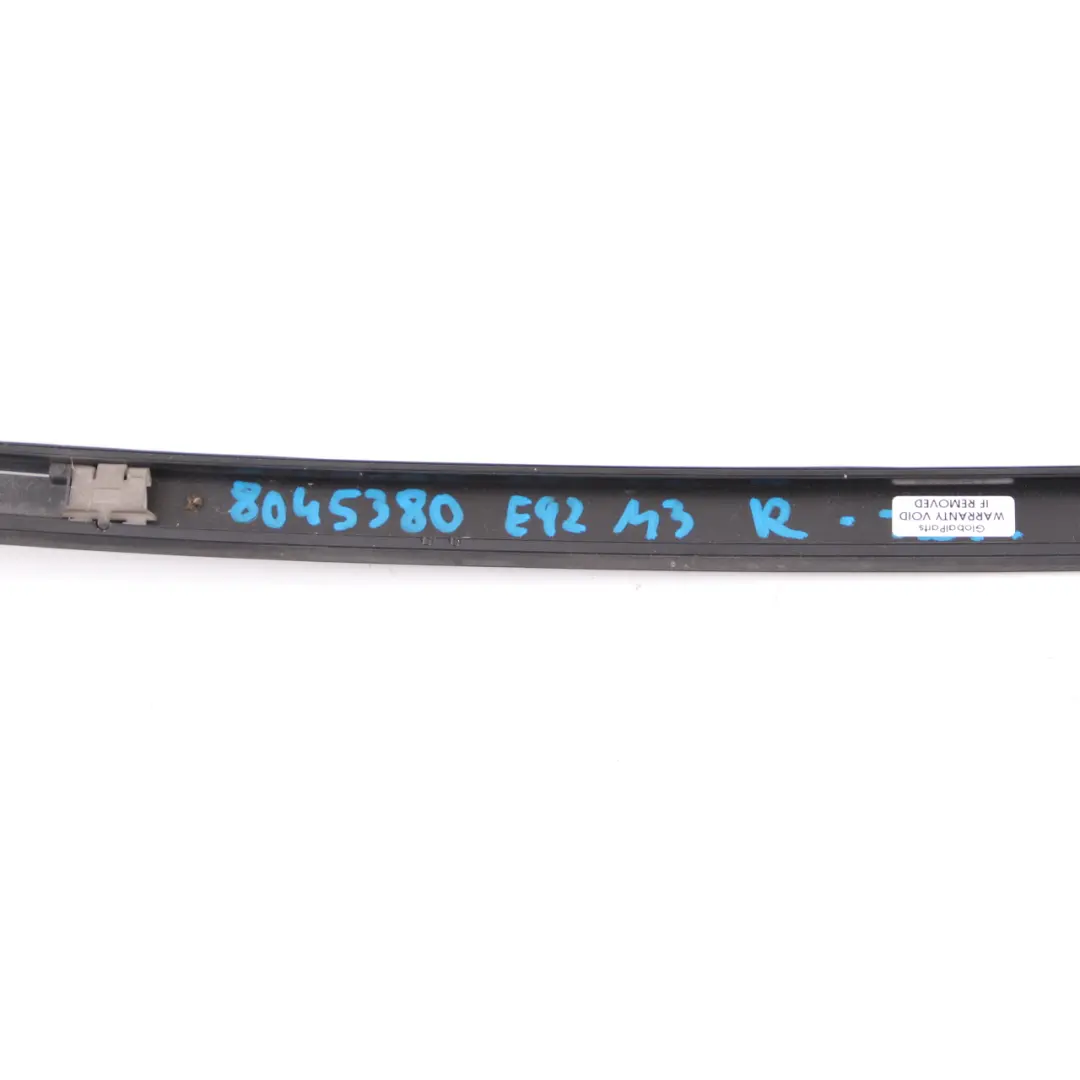 BMW E92 M3 Roof Moulding Right O/S Railing Trim Covering Gutter Strip Black - SKU 8045380 - Part number 8045380