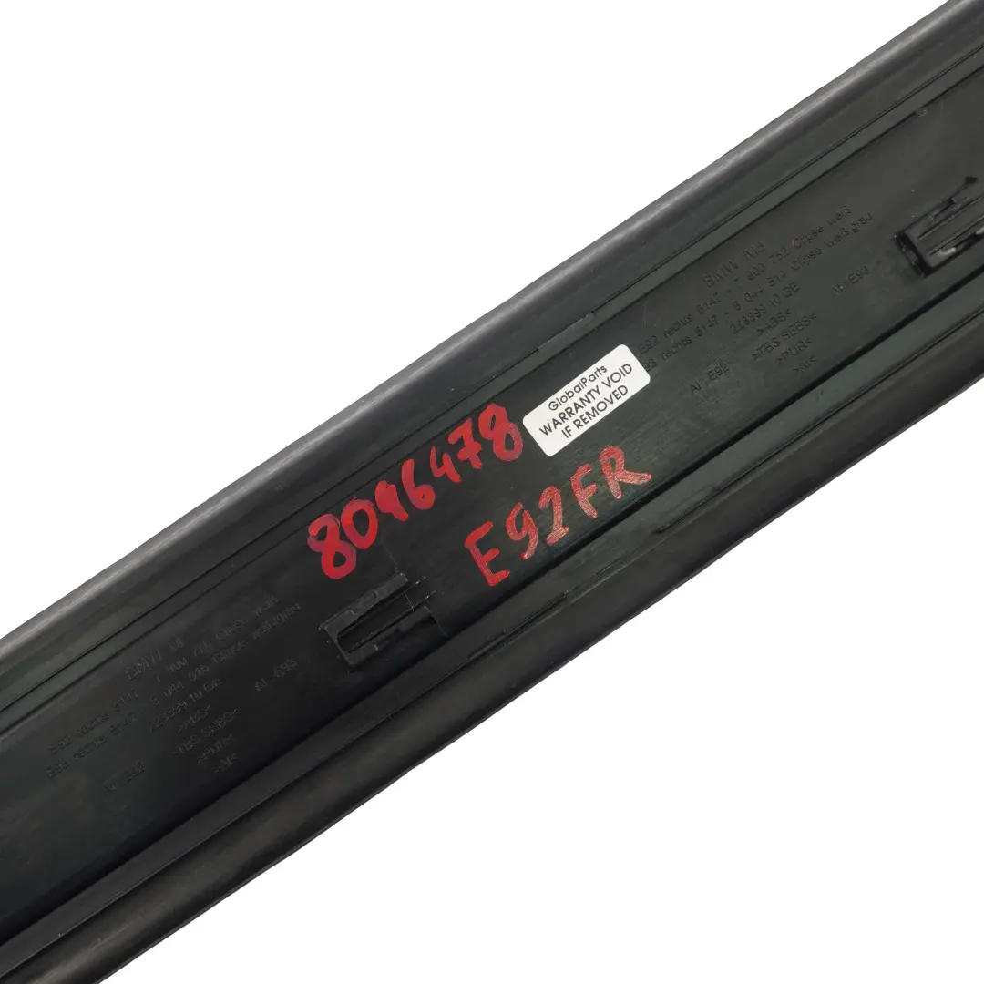 BMW 3 E92 E93 M Sport Front Right Door Entrance Sill Strip Cover O/S - SKU 8046478 - Part number 7900776
