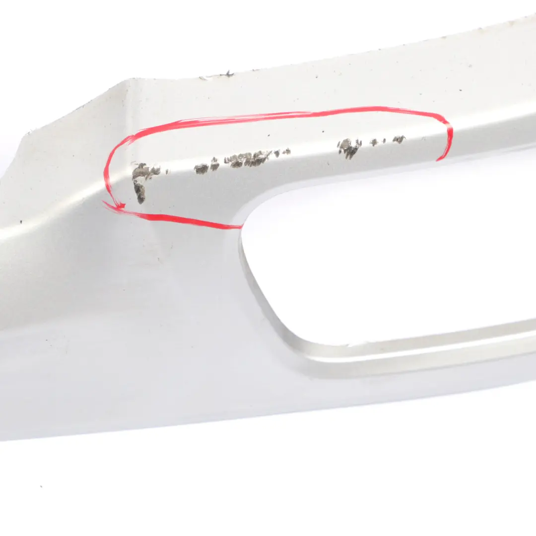 Bumper Diffuser BMW F01 M Sport Lower Centre Trim Cover Panel Titan Silver to Rear with Part number 8047363 Rear Bumper Diffuser BMW F01 M Sport Lower Centre Trim Cover Panel Titan Silver - SKU 8047363-TS - Part number 8047363