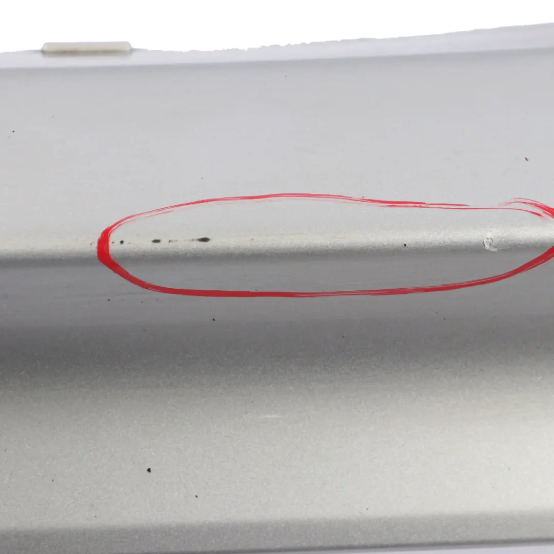 Bumper Diffuser BMW F01 M Sport Lower Centre Trim Cover Panel Titan Silver to Rear with Part number 8047363 Rear Bumper Diffuser BMW F01 M Sport Lower Centre Trim Cover Panel Titan Silver - SKU 8047363-TS - Part number 8047363