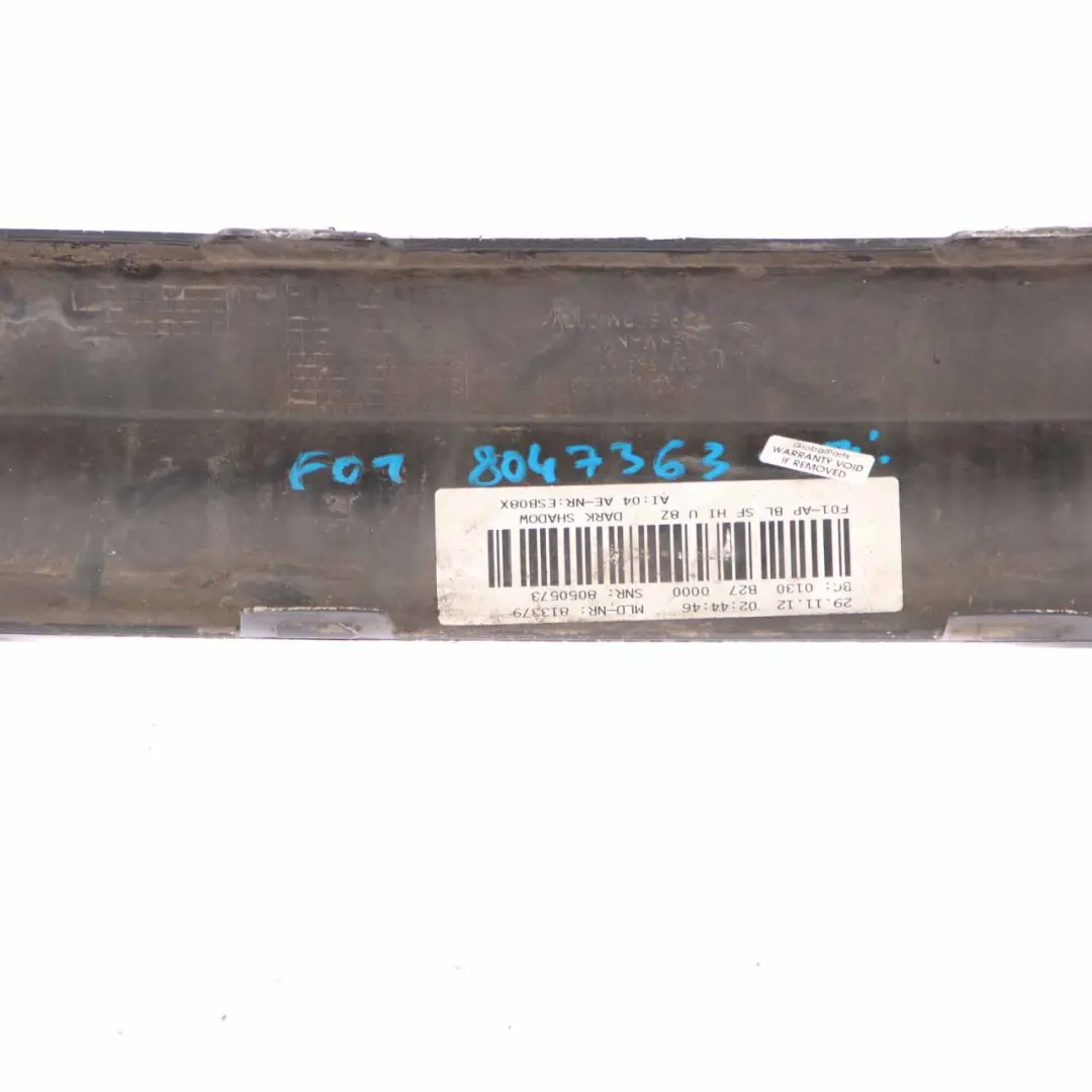 Bumper Diffuser BMW F01 M Sport Lower Centre Trim Cover Panel to Rear with Part number 8047363 Rear Bumper Diffuser BMW F01 M Sport Lower Centre Trim Cover Panel - SKU 8047363 - Part number 8047363