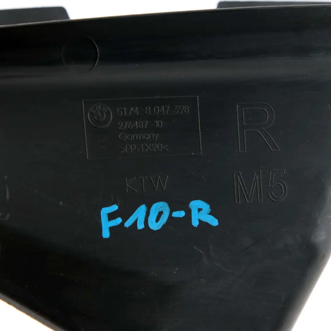 Duct Right O/S Bumper Front to BMW F10 M5 Air with Part number 8047398 BMW F10 M5 Air Duct Right O/S Bumper Front - SKU 8047398 - Part number 8047398