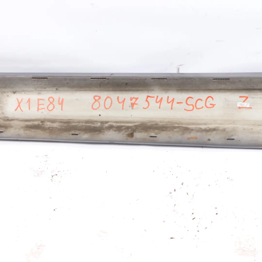 Side Skirt M Sport Sill Cover Right O/S Spacegrau Grey Metallic - A52 to BMW X1 E84 with Part number 8047544 BMW X1 E84 Side Skirt M Sport Sill Cover Right O/S Spacegrau Grey Metallic - A52 - SKU 8047544-SCG - Part number 8047544