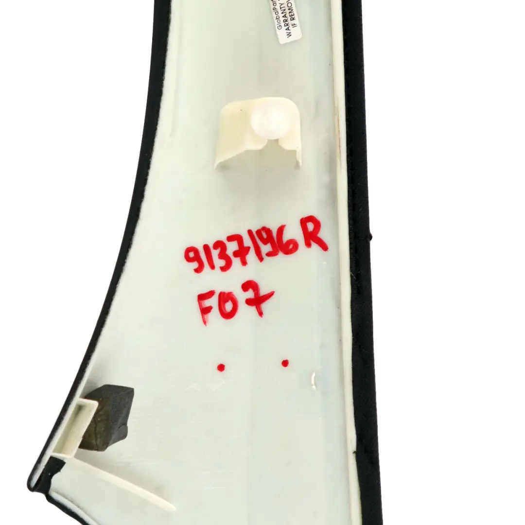 Column BMW F07 GT A Pillar Trim Right O/S Gran Turismo Anthracite to Cover with Part number 9137196 Cover Column BMW F07 GT A Pillar Trim Right O/S Gran Turismo Anthracite - SKU 8047550 - Part number 9137196