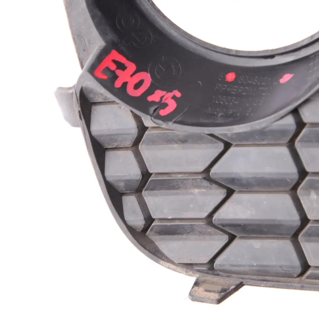 Fog Light Cover BMW X5 E70 LCI Front Bumper Left N/S Grid Trim Panel to with Part number 8048021 Fog Light Cover BMW X5 E70 LCI Front Bumper Left N/S Grid Trim Panel - SKU 8048021 - Part number 8048021