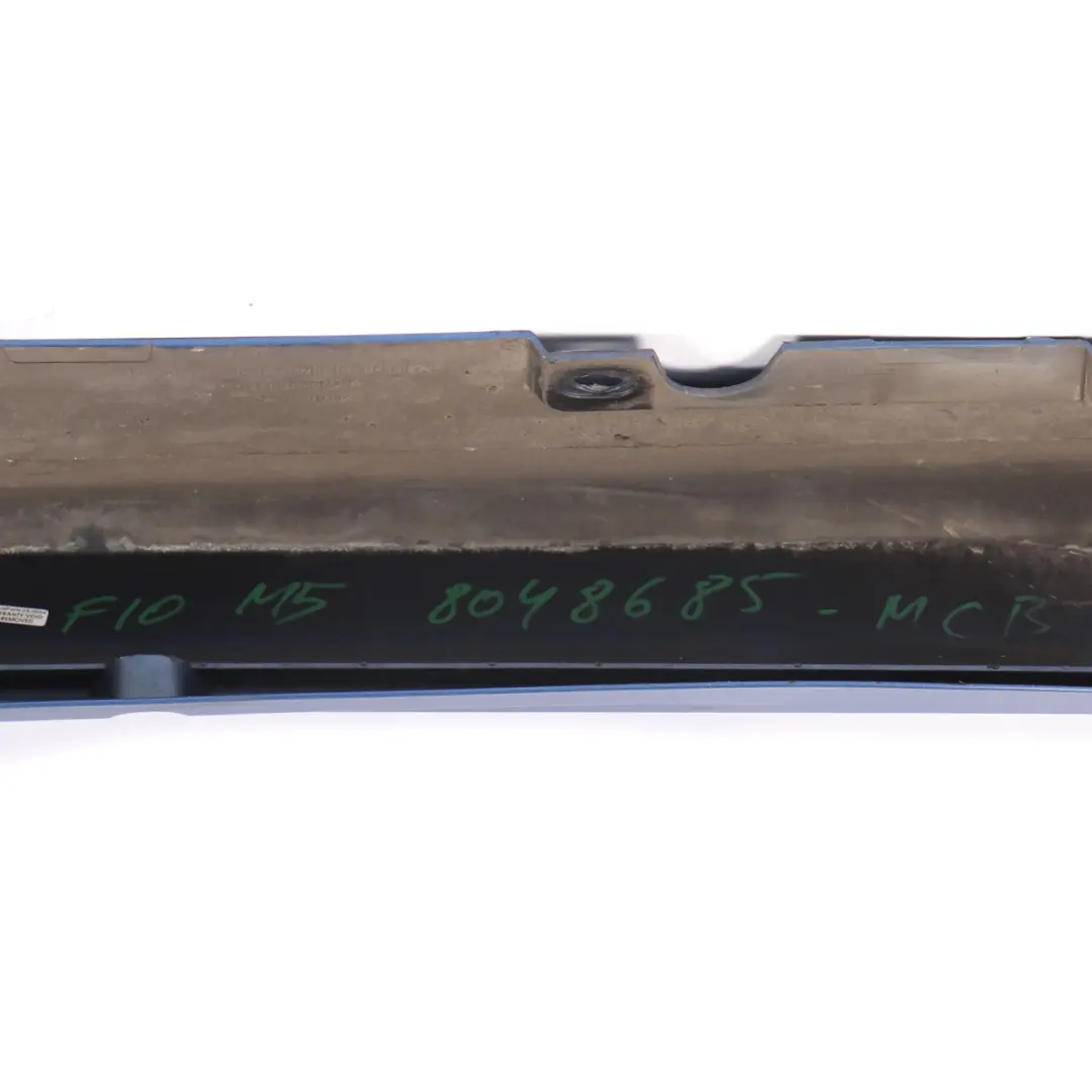 Side Skirt M Sport M5 Sill Cover Panel Left N/S Monte Carlo Blue B05 to BMW F10 F11 with Part number 2298067 BMW F10 F11 Side Skirt M Sport M5 Sill Cover Panel Left N/S Monte Carlo Blue B05 - SKU 2298067-MCB - Part number 2298067