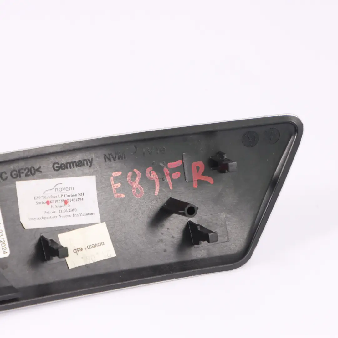 BMW Z4 E89 Klamka Wewnętrzna Drzwi Prawy Przód Alu Carbon - SKU 8049228 - Numer Części 8049228