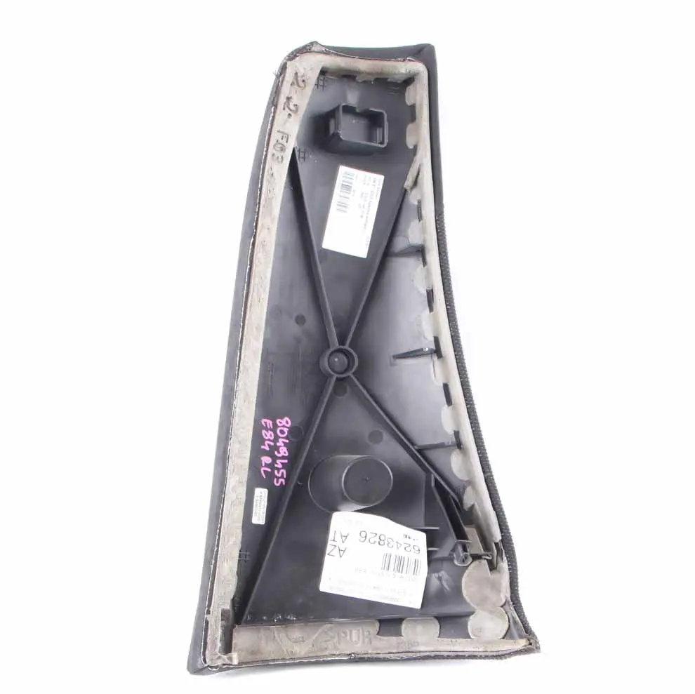 Backrest Left N/S Side Lateral Finisher Cloth Anthracite to BMW X1 E84 Rear Seat with Part number 8049455 BMW X1 E84 Rear Seat Backrest Left N/S Side Lateral Finisher Cloth Anthracite - SKU 8049455 - Part number 8049455