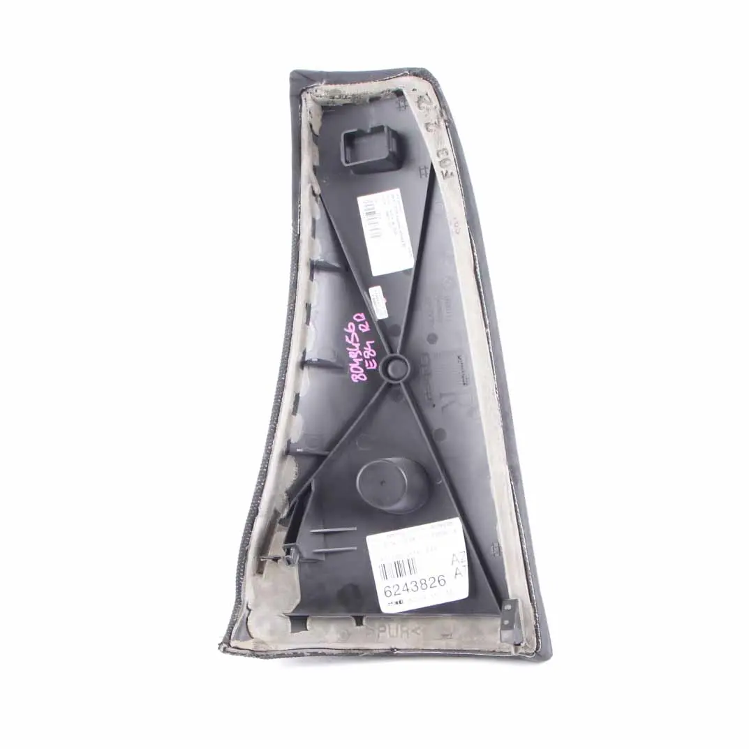 Schienale sedile posteriore destro Finitura laterale tessuto antracite per BMW E84 con numero di parte 8049456 BMW E84 Schienale sedile posteriore destro Finitura laterale tessuto antracite - SKU 8049456 - Numero di parte 8049456