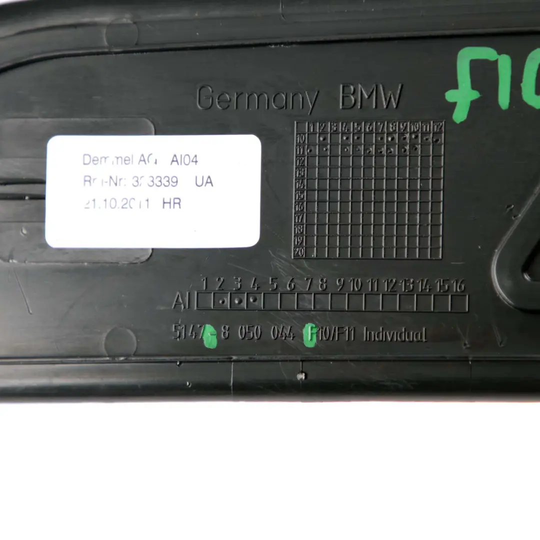  Embellecedor Tapa Entrada BMW F10 F11 M5 Tira Trasera Derecha - SKU 8050044 - Número de pieza 8050044