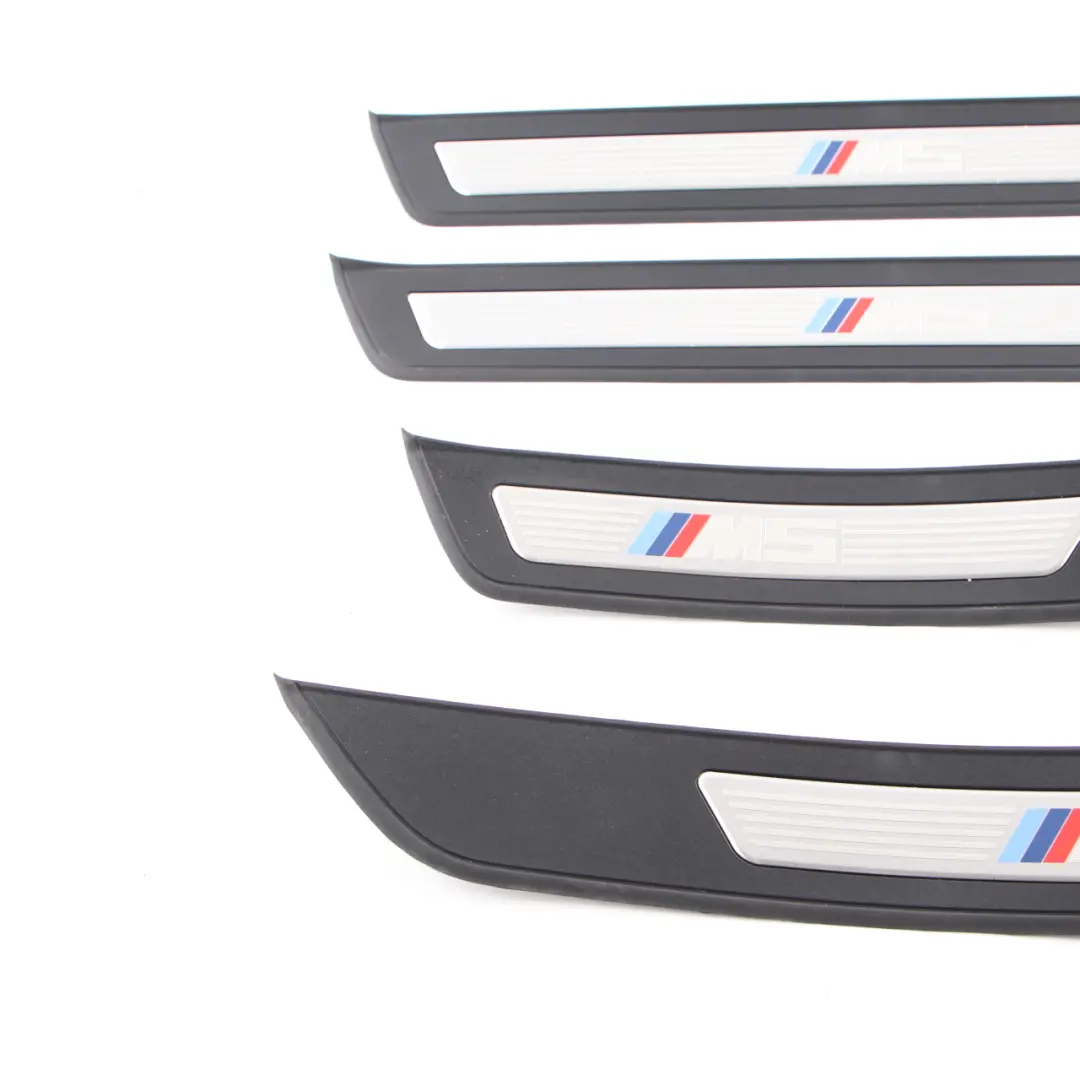 Entrance Door Cover Trim Sill Strip Panelling Set M Sport to BMW F10 M5 with Part number 8050049 BMW F10 M5 Entrance Door Cover Trim Sill Strip Panelling Set M Sport - SKU 8050049-1 - Part number 8050049