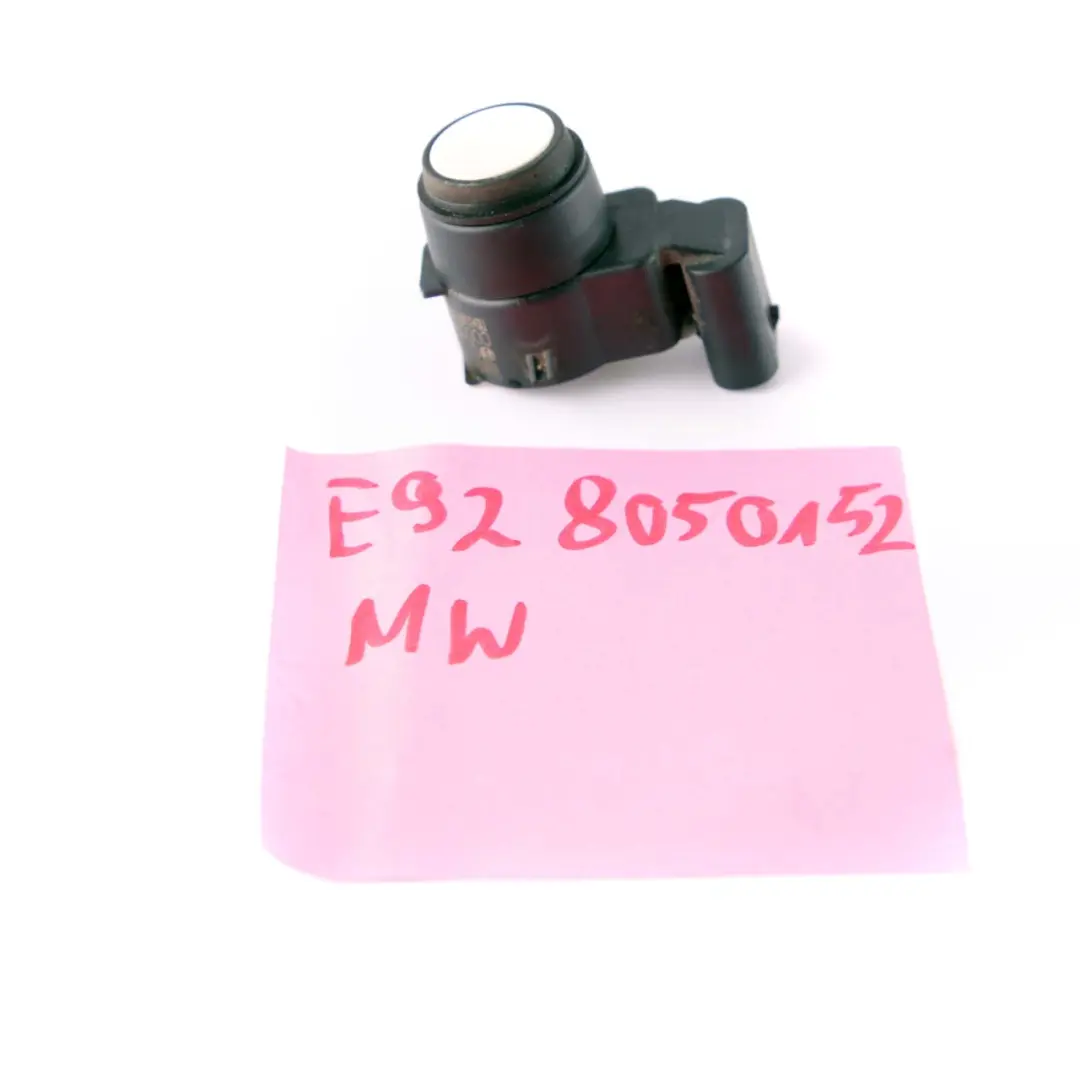 BMW E81 E87 E90 PDC Parking Sensor Ultrasonic Mineralweiss Mineral White A96 - SKU 8050152-MW - Part number 8050152