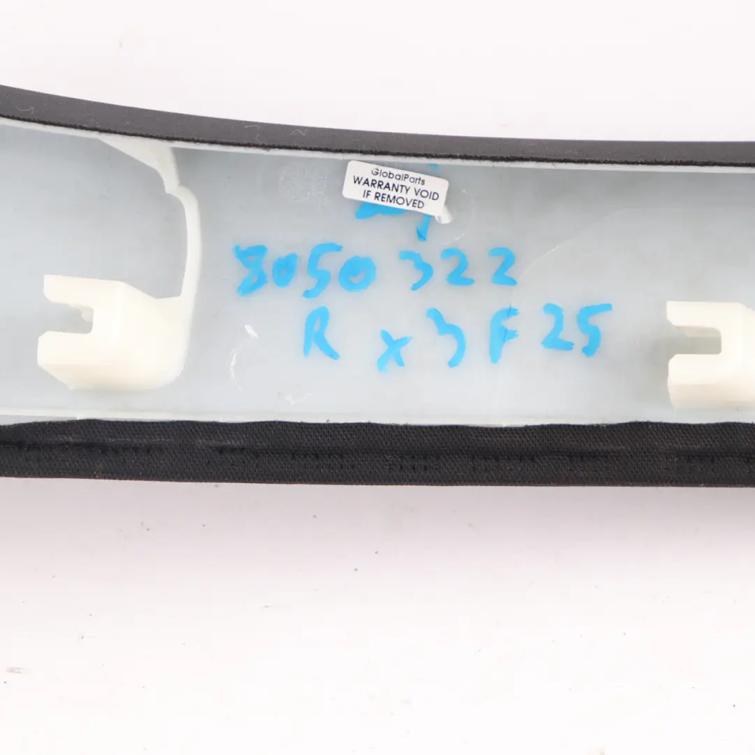 BMW X3 F25 A Pillar Cover Column Trim Panel Right O/S Anthrazit - SKU 8050322 - Part number 8050322