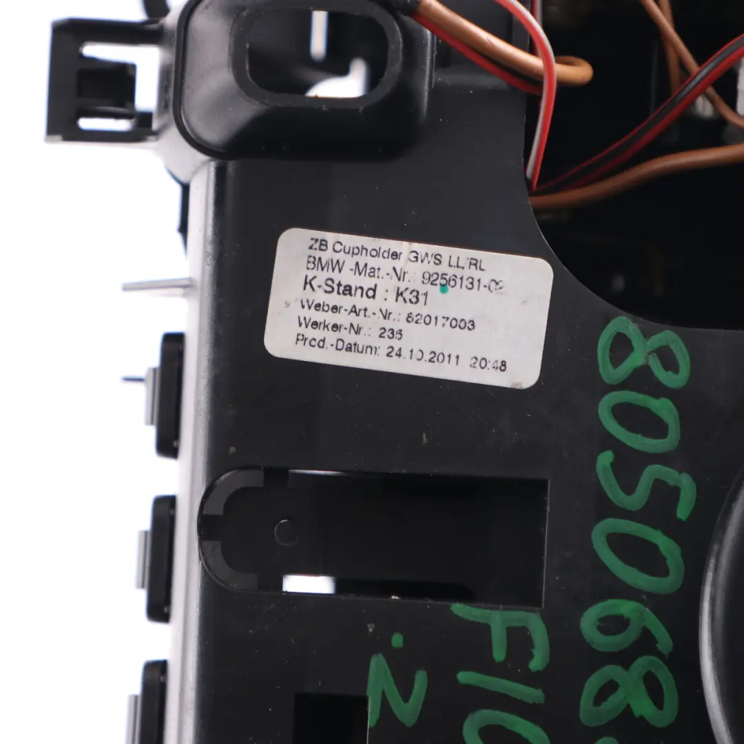 Holder Trim Tray Storage Drink Centre Console Black to BMW F10 Cup with Part number 8050682 BMW F10 Cup Holder Trim Tray Storage Drink Centre Console Black - SKU 8050682 - Part number 8050682