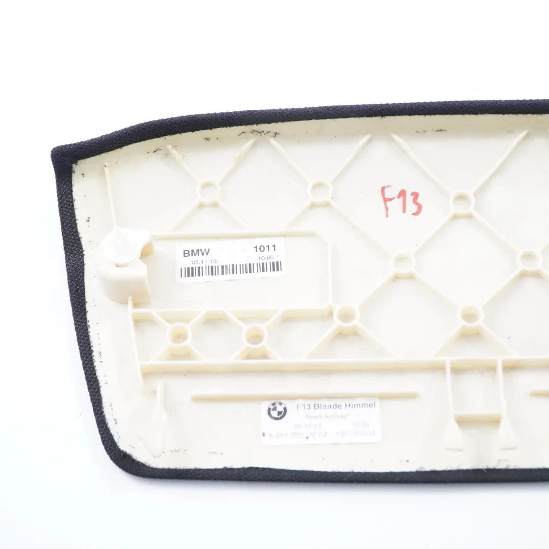 Garniture De Pavillon Arrière Noire Anthracite pour BMW F13 à propos du numéro de pièce 8051025 BMW F13 Garniture De Pavillon Arrière Noire Anthracite - SKU 8051025 - Numéro de pièce 8051025