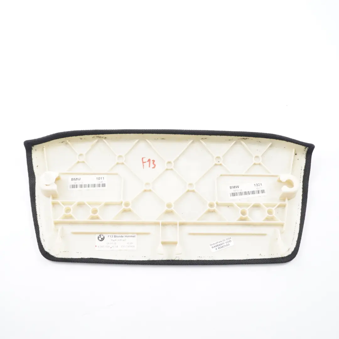 Dach Himmel Abdeckung Panel Hinten Schwarz Anthrazit für BMW F13 mit Teilenummer 8051025 BMW F13 Dach Himmel Abdeckung Panel Hinten Schwarz Anthrazit - SKU 8051025 - Teilenummer 8051025