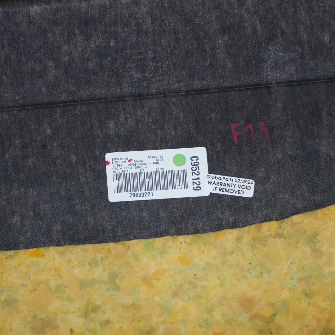 Portaobjetos Maletero Trasero Embellecedor Tapa Panel para BMW F13 Coupe con número de pieza 8051032 BMW F13 Coupe Portaobjetos Maletero Trasero Embellecedor Tapa Panel - SKU 8051032 - Número de pieza 8051032