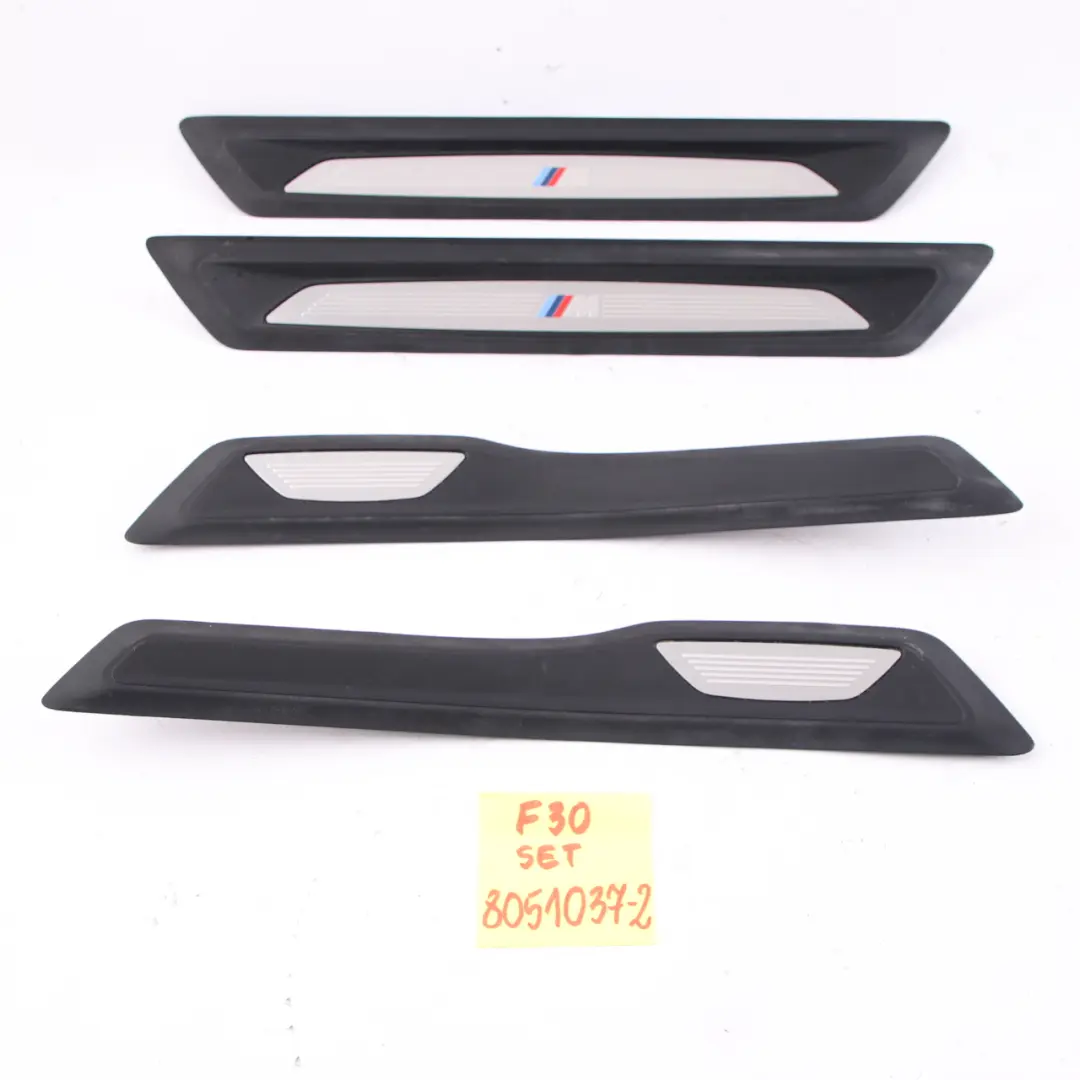 Set Entrance Door Cover Trim Sill Strip M-Sport to BMW 1 Series F20 with Part number 8051037 BMW 1 Series F20 Set Entrance Door Cover Trim Sill Strip M-Sport - SKU 8051037-2 - Part number 8051037