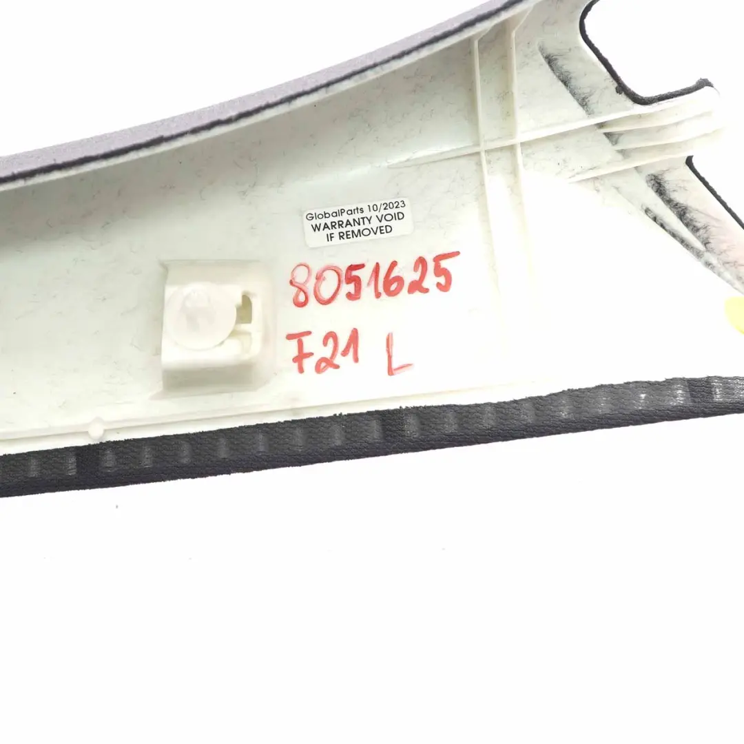 BMW F21 A-Pillar Column Left N/S Covering Trim Panel Anthracite - SKU 8051625 - Part number 8051625