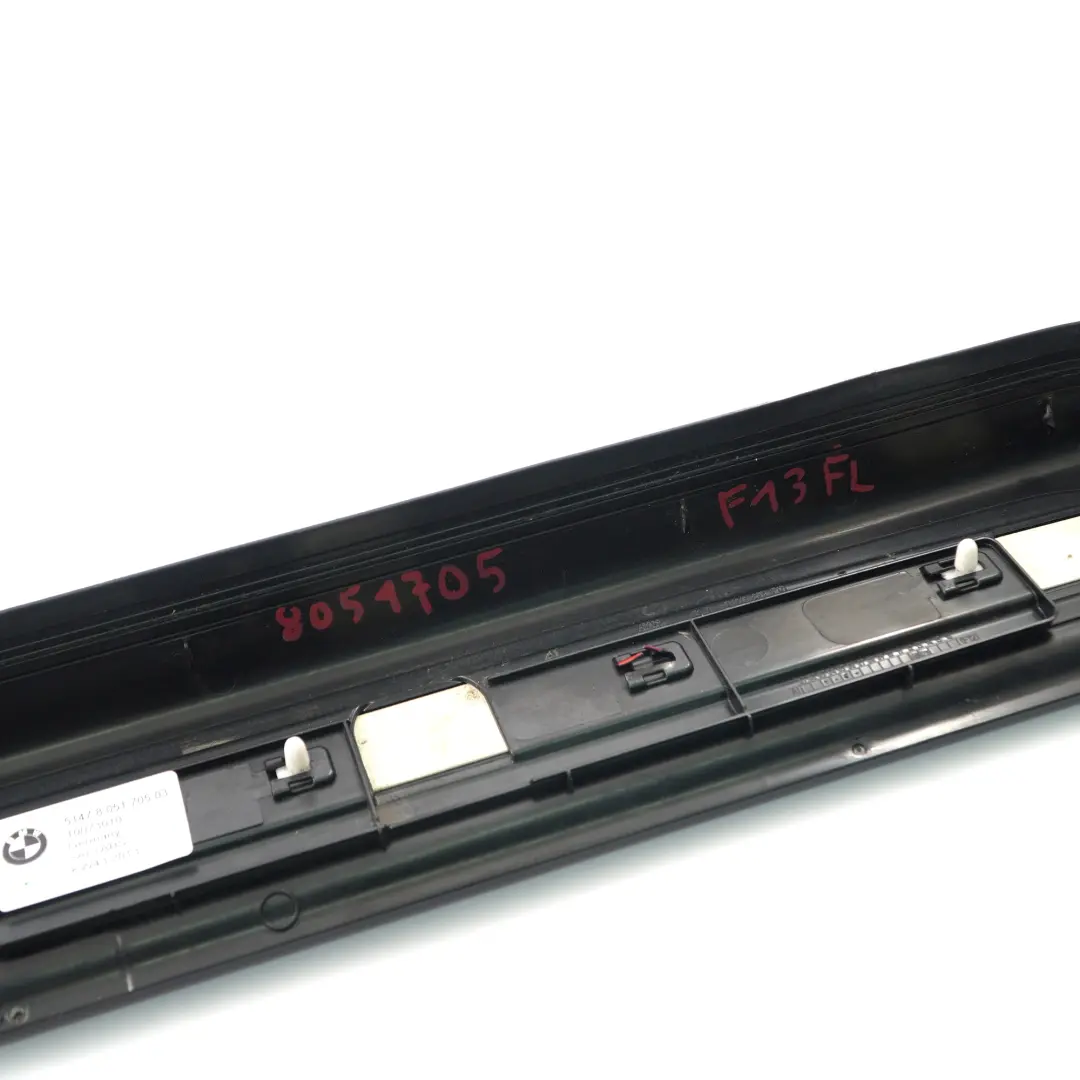Front Door Entrance Cover Strip Trim Left M Sports to BMW F13 Coupe with Part number 8051705 BMW F13 Coupe Front Door Entrance Cover Strip Trim Left M Sports - SKU 8051705-1 - Part number 8051705