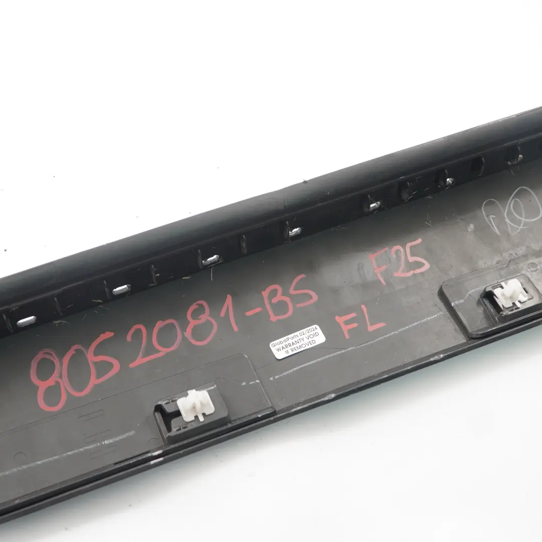 BMW X3 F25 Tira de puerta M Sport Trim Delantero Izquierdo Tapa Zafiro Negro 475 - SKU 8052081-BS - Número de pieza 8052081