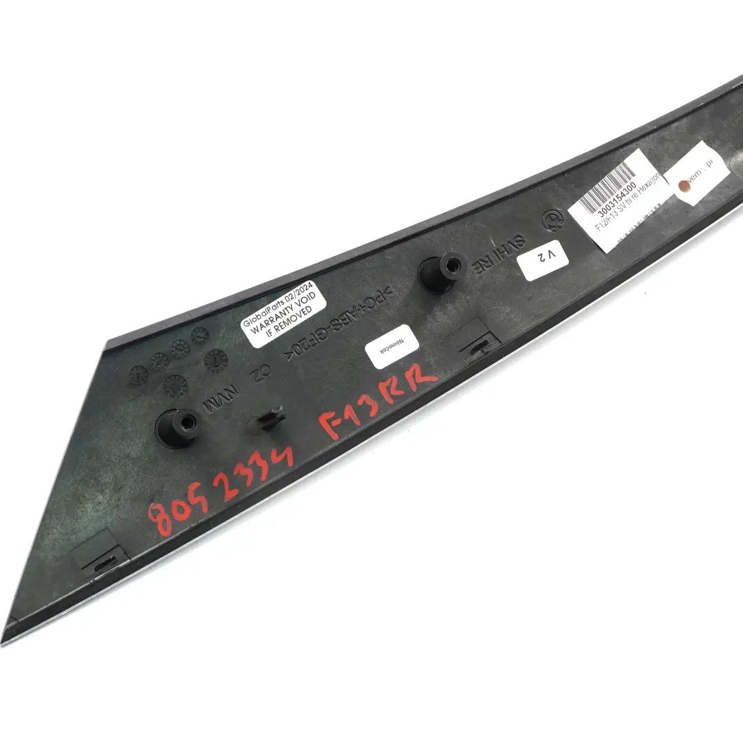 Listwa Ozdobna Rączki Tylnych Drzwi Prawa Aluminium Hexagon do BMW F13 o numerze 8052334 BMW F13 Listwa Ozdobna Rączki Tylnych Drzwi Prawa Aluminium Hexagon - SKU 8052334 - Numer Części 8052334