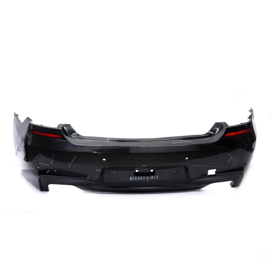 Bumper BMW F12 F13 M Sport Bumper Panel Trim PDC Black Sapphire - 475 to Rear with Part number 8052709 Rear Bumper BMW F12 F13 M Sport Bumper Panel Trim PDC Black Sapphire - 475 - SKU 8052709-BS1 - Part number 8052709