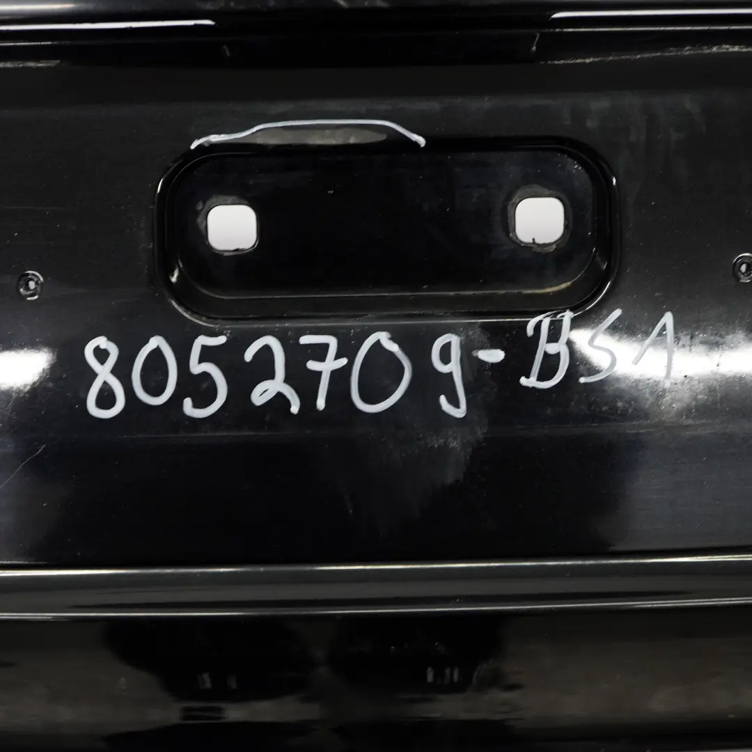 Bumper BMW F12 F13 M Sport Bumper Panel Trim PDC Black Sapphire - 475 to Rear with Part number 8052709 Rear Bumper BMW F12 F13 M Sport Bumper Panel Trim PDC Black Sapphire - 475 - SKU 8052709-BS1 - Part number 8052709