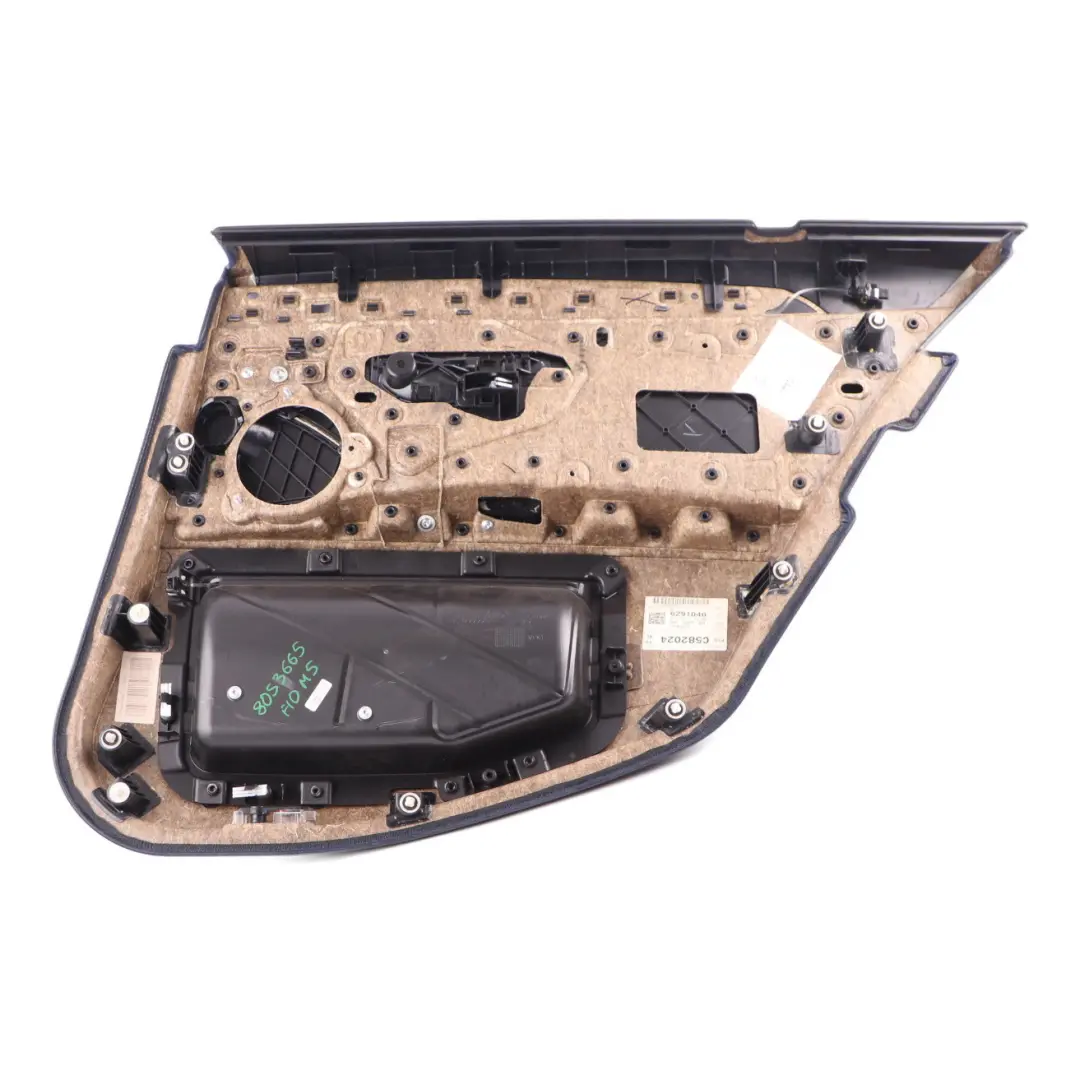 Door Card Rear Left N/S Lining Panel Leather Merino Silverstone to BMW F10 M5 with Part number 8053665 BMW F10 M5 Door Card Rear Left N/S Lining Panel Leather Merino Silverstone - SKU 8053665 - Part number 8053665