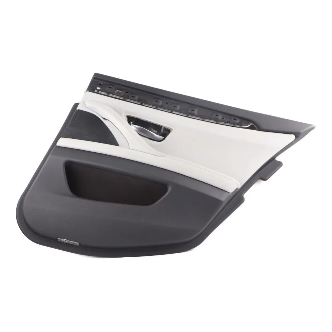 Door Card Rear Right O/S Lining Panel Leather Merino Silverstone to BMW F10 M5 with Part number 8053666 BMW F10 M5 Door Card Rear Right O/S Lining Panel Leather Merino Silverstone - SKU 8053666 - Part number 8053666