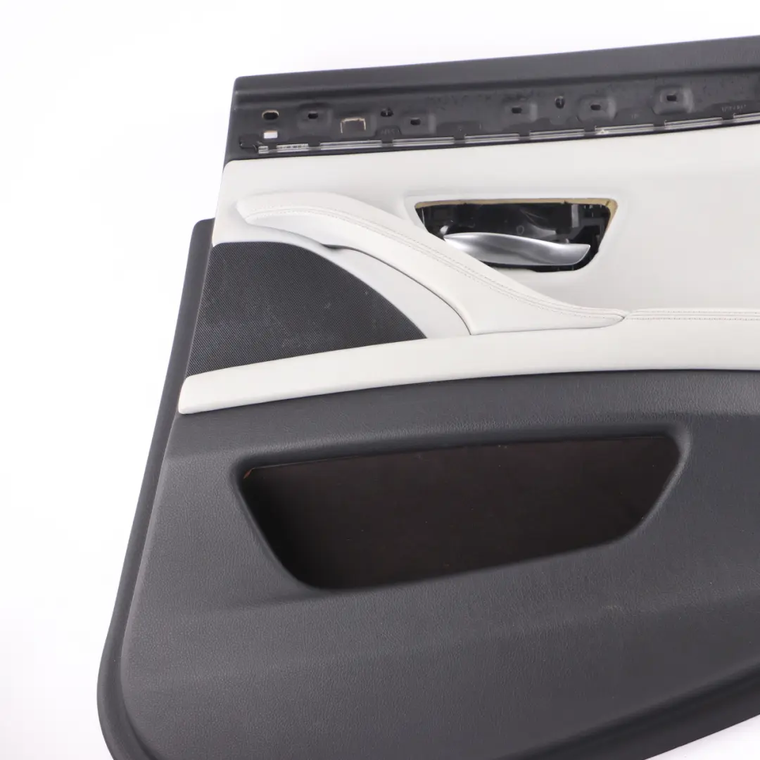 Door Card Rear Right O/S Lining Panel Leather Merino Silverstone to BMW F10 M5 with Part number 8053666 BMW F10 M5 Door Card Rear Right O/S Lining Panel Leather Merino Silverstone - SKU 8053666 - Part number 8053666