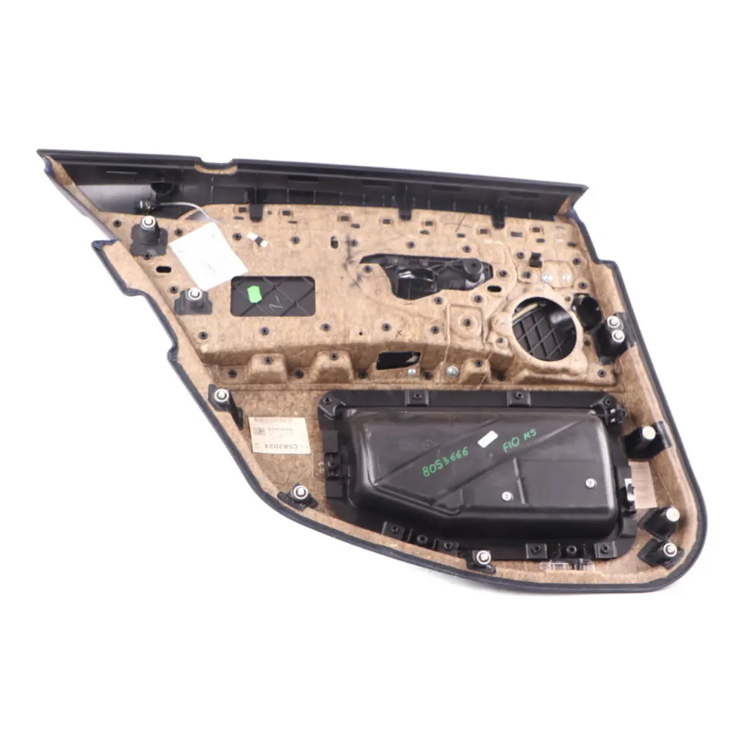 Door Card Rear Right O/S Lining Panel Leather Merino Silverstone to BMW F10 M5 with Part number 8053666 BMW F10 M5 Door Card Rear Right O/S Lining Panel Leather Merino Silverstone - SKU 8053666 - Part number 8053666