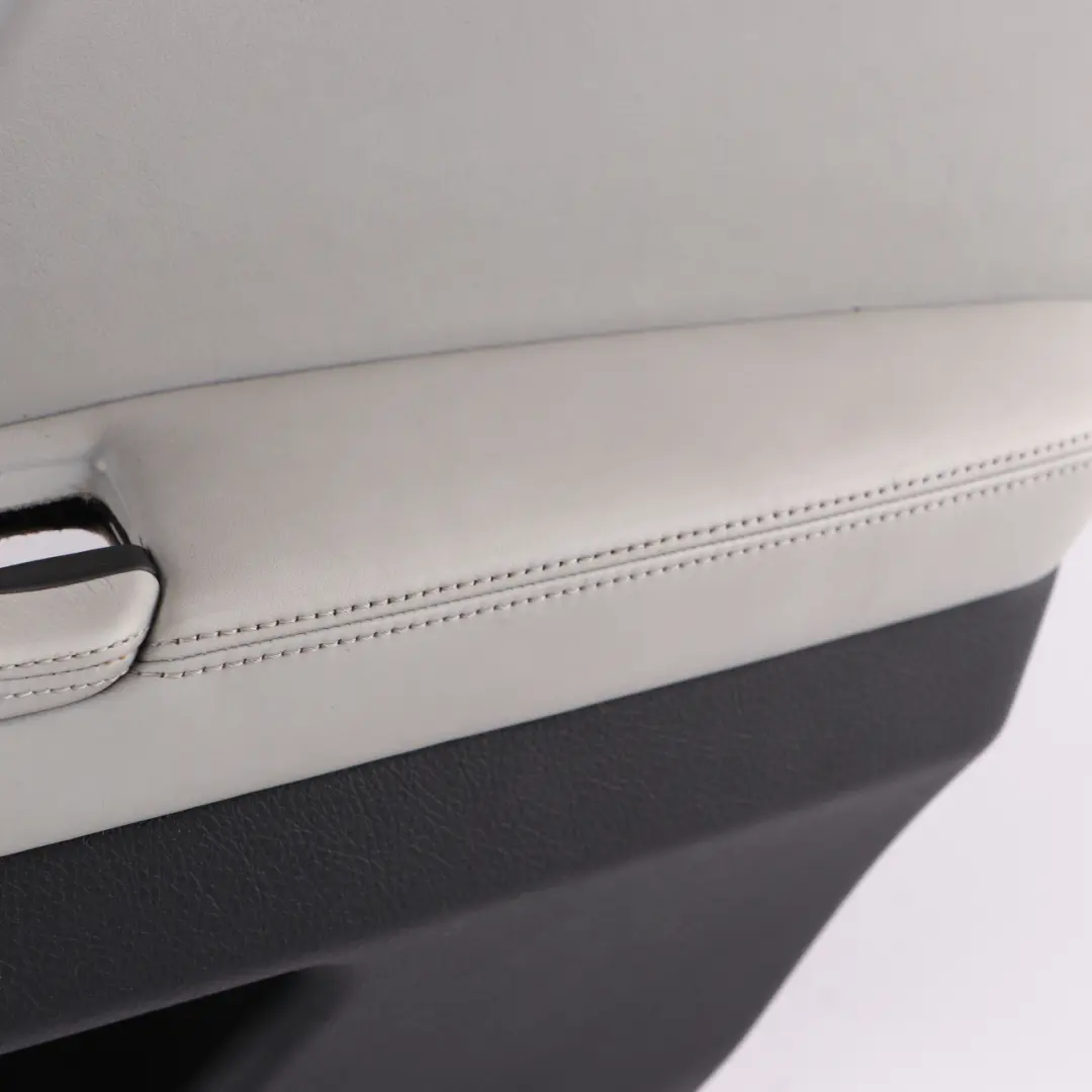 Door Card Rear Right O/S Lining Panel Leather Merino Silverstone to BMW F10 M5 with Part number 8053666 BMW F10 M5 Door Card Rear Right O/S Lining Panel Leather Merino Silverstone - SKU 8053666 - Part number 8053666