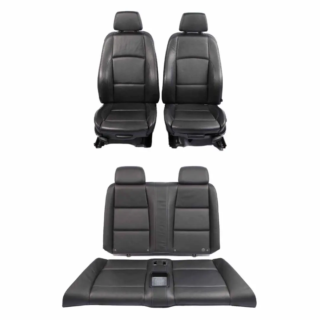 Leather Seats BMW E88 M Sport Black Boston Blue Thread Seat Door Cards to with Part number 8053972 Leather Seats BMW E88 M Sport Black Boston Blue Thread Seat Door Cards - SKU 8053972-1 - Part number 8053972