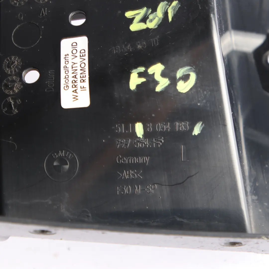 Fog Light Support BMW F30 F31 M Sport Front Bumper Left N/S to with Part number 8054163 Fog Light Support BMW F30 F31 M Sport Front Bumper Left N/S - SKU 8054163 - Part number 8054163