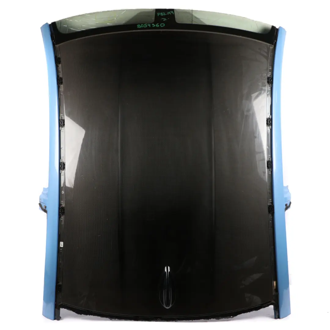 Carbon Fibre Roof Outer Skin Panel Misano Blue Metallic - C1D to BMW F82 M4 Coupe with Part number 8054360 BMW F82 M4 Coupe Carbon Fibre Roof Outer Skin Panel Misano Blue Metallic - C1D - SKU 8054360 - Part number 8054360