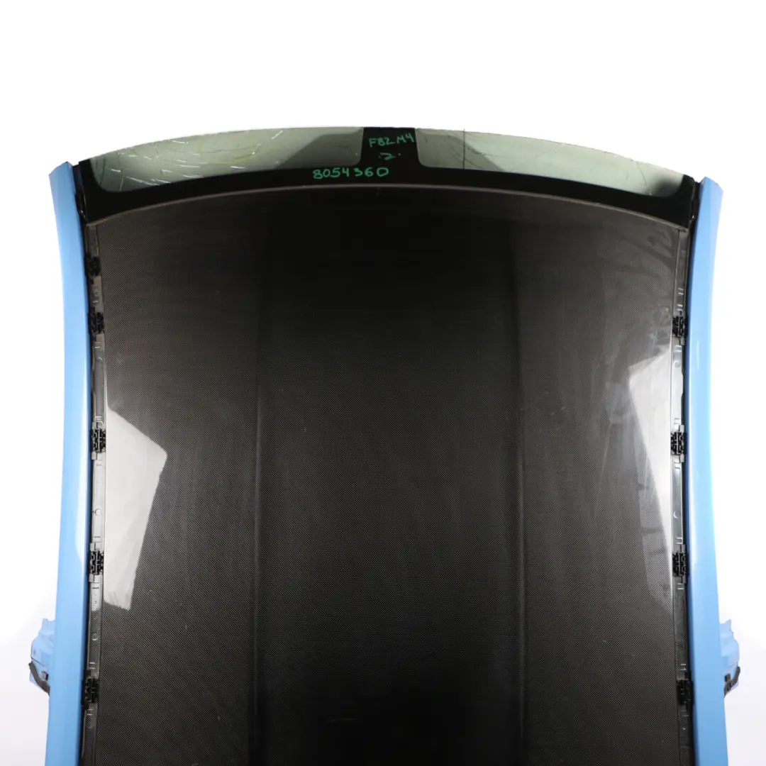 Carbon Fibre Roof Outer Skin Panel Misano Blue Metallic - C1D to BMW F82 M4 Coupe with Part number 8054360 BMW F82 M4 Coupe Carbon Fibre Roof Outer Skin Panel Misano Blue Metallic - C1D - SKU 8054360 - Part number 8054360
