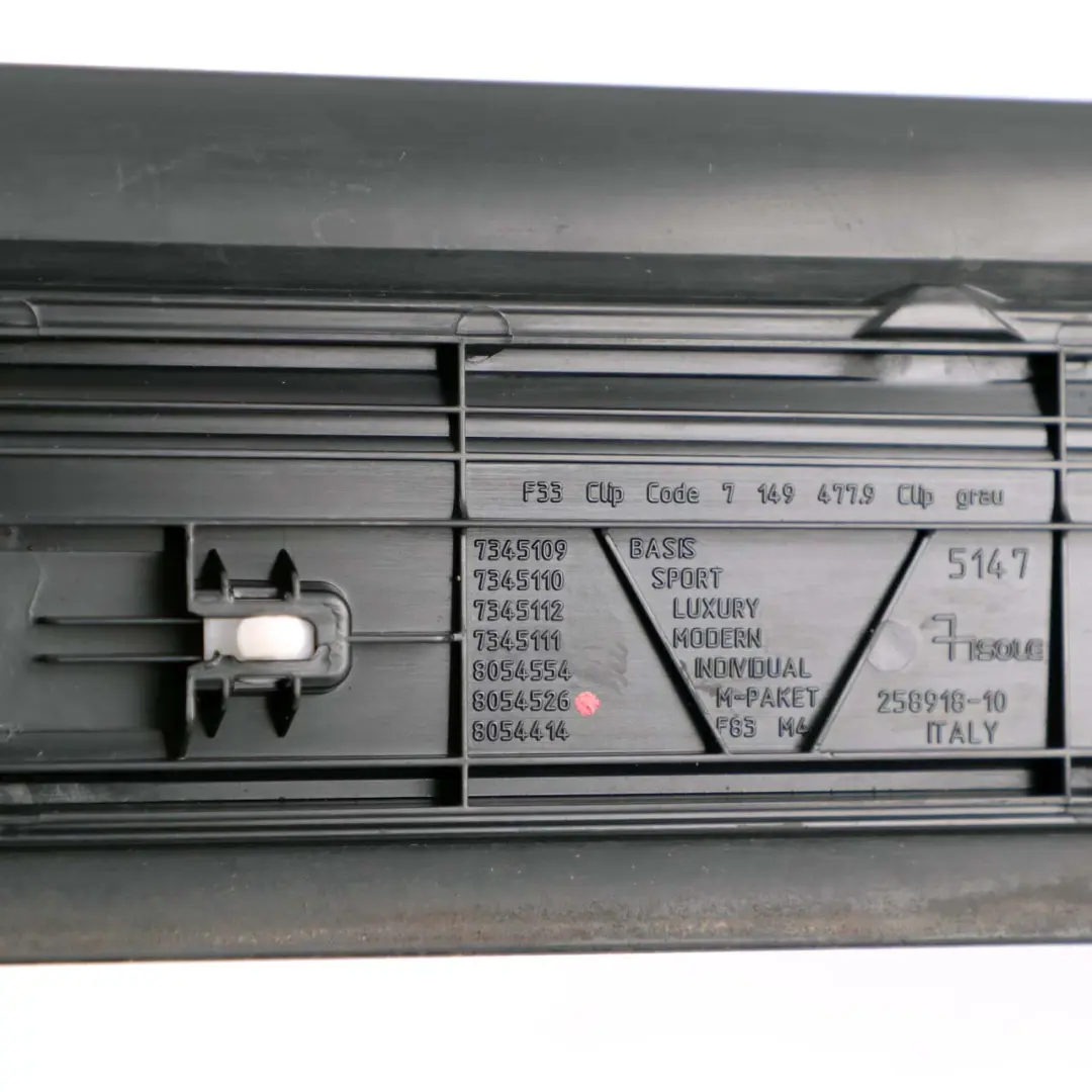 BMW F33 Cabrio Porta Ingresso Striscia Copertura Brancardo Sinistra Destra - SKU 8054526 - Numero di parte 8054526