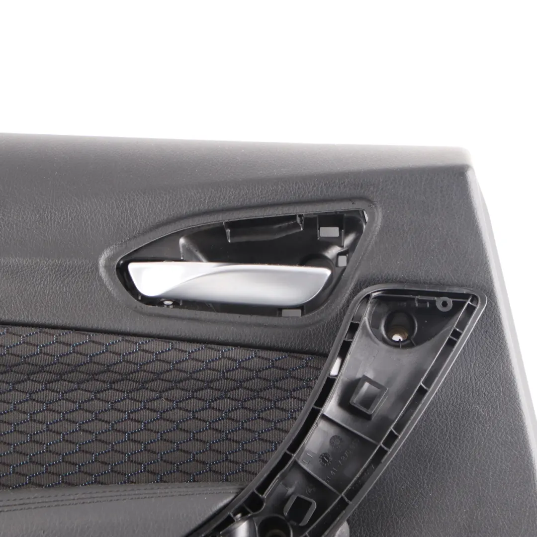 Door Card Rear Left Lining Cloth Fabric Hexagon Alcantara Anthracite to BMW F20 with Part number 8054919 BMW F20 Door Card Rear Left Lining Cloth Fabric Hexagon Alcantara Anthracite - SKU 8054919 - Part number 8054919